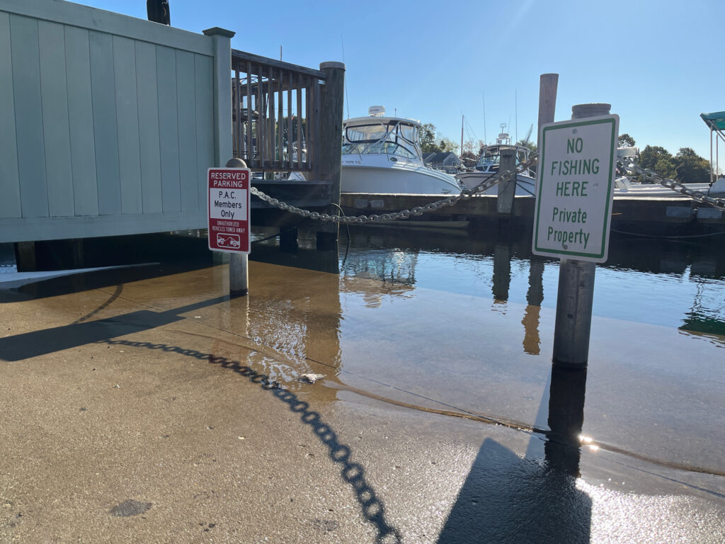 a boat docked at a pier (MyCoast AI)