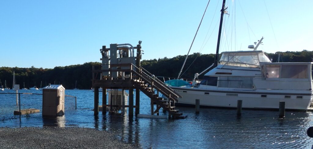a boat docked at a pier (MyCoast AI)