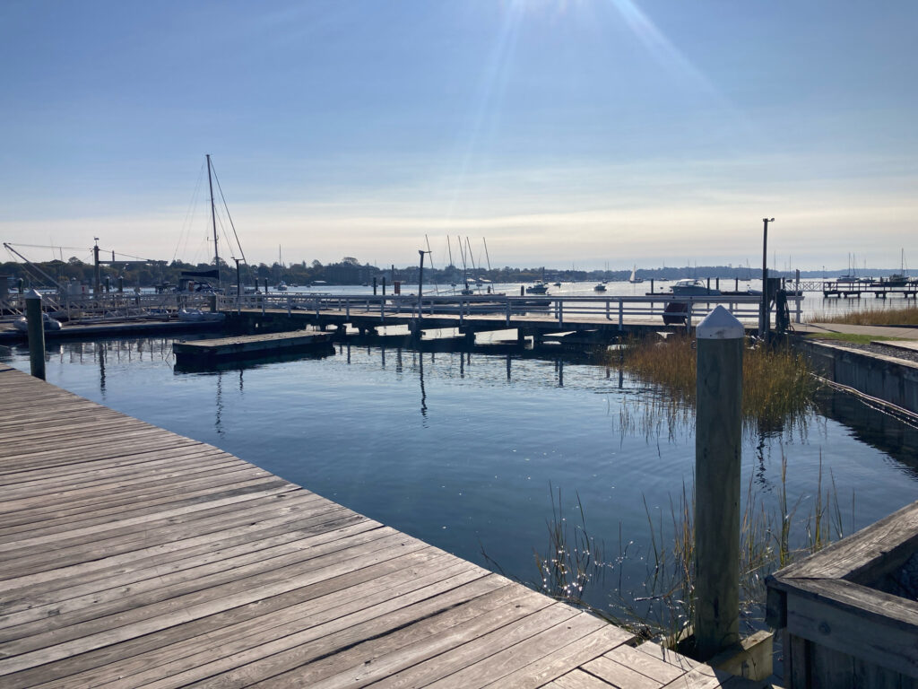 a dock over a body of water (MyCoast AI)