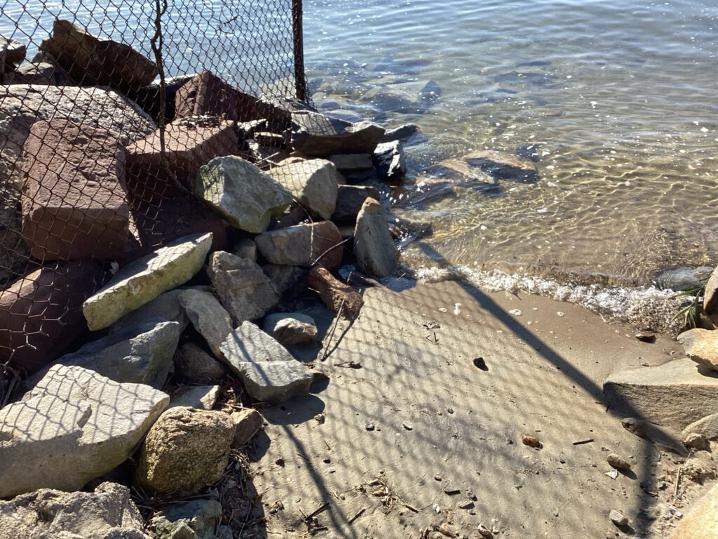 a group of rocks on a beach (MyCoast AI)