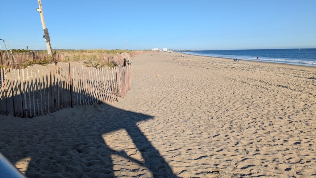 a fence on a beach (MyCoast AI)