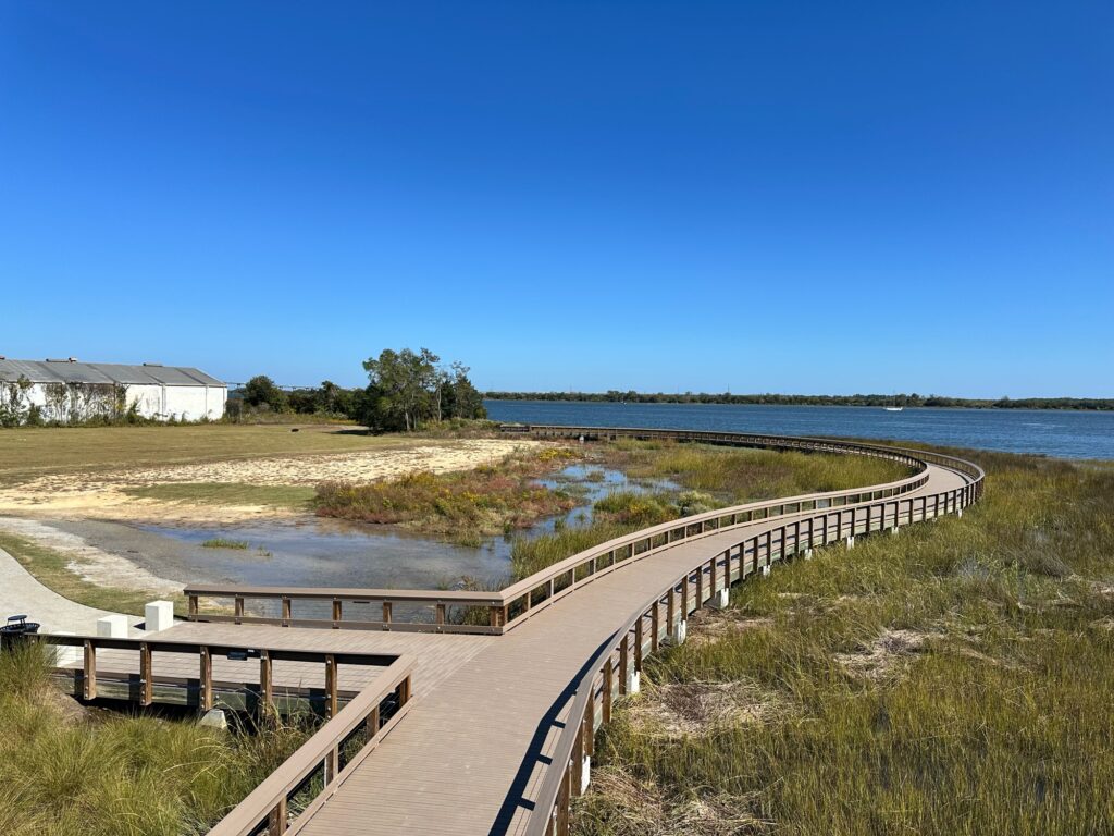 a wooden bridge over a river (MyCoast AI)