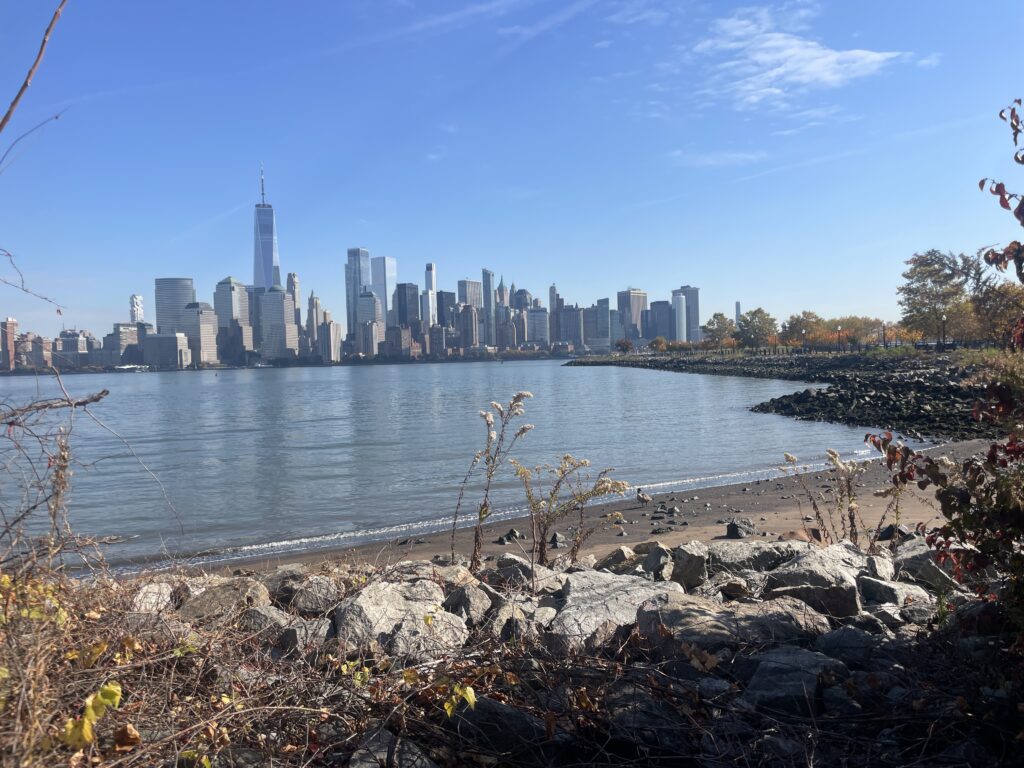 a city skyline across a body of water (MyCoast AI)