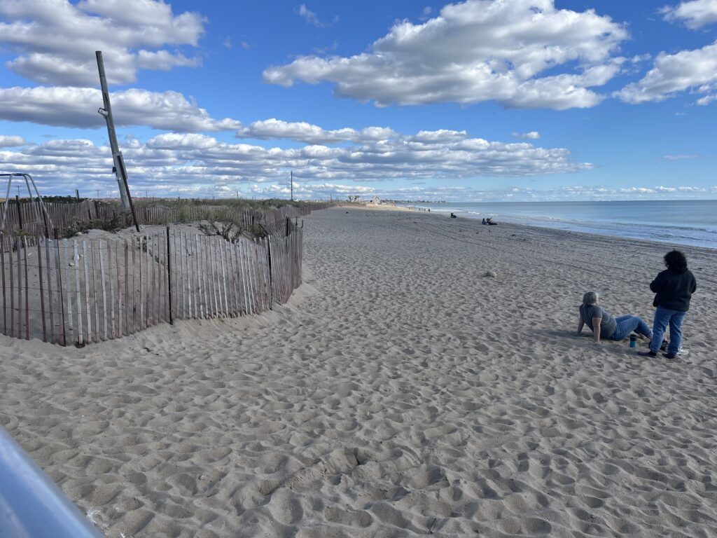 a group of people on a beach (MyCoast AI)