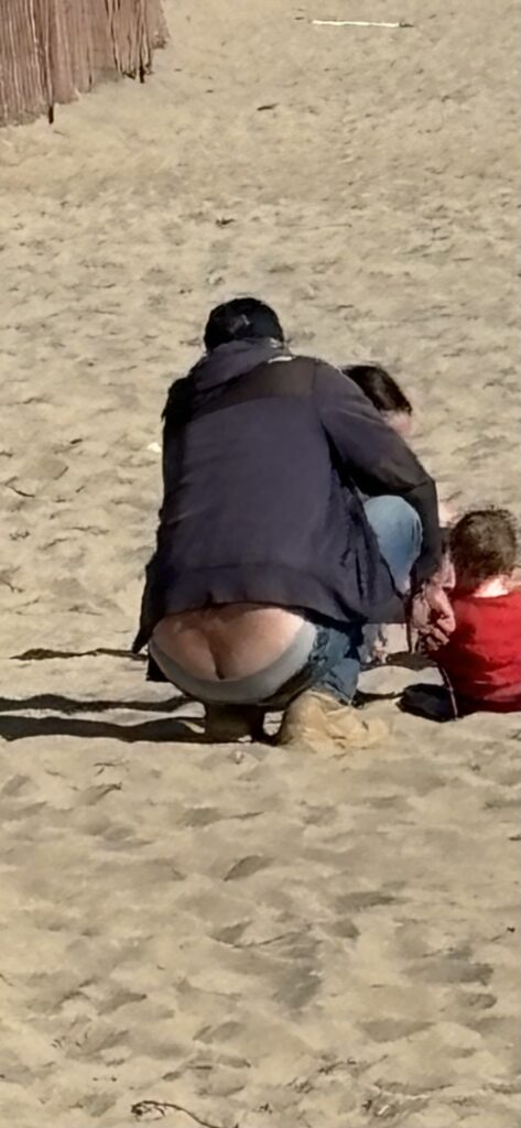 a person and a child playing in the sand (MyCoast AI)