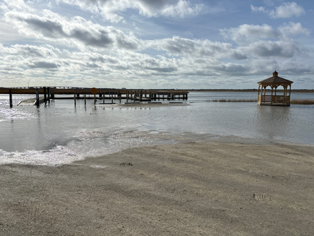 a pier on a beach (MyCoast AI)