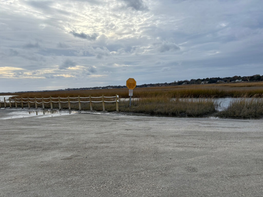 a road with a sign on it (MyCoast AI)