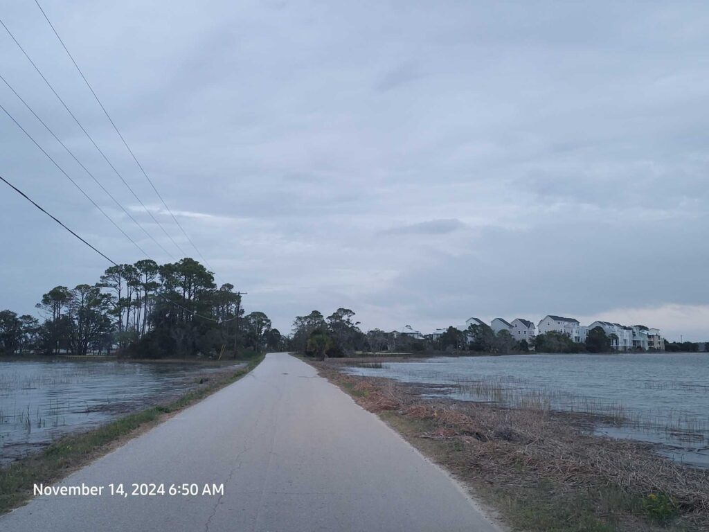 a road next to a body of water (MyCoast AI)