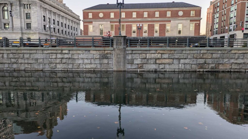 a body of water with buildings around it (MyCoast AI)