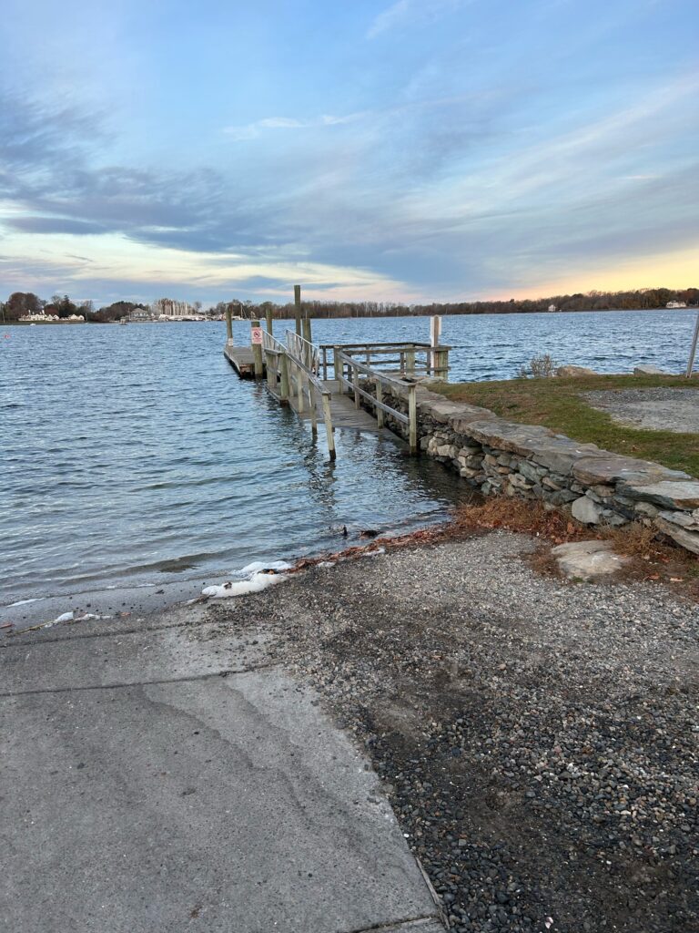 a dock over a body of water (MyCoast AI)