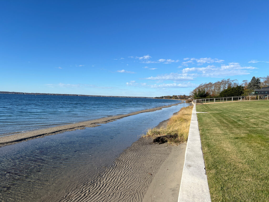 a path next to a body of water (MyCoast AI)