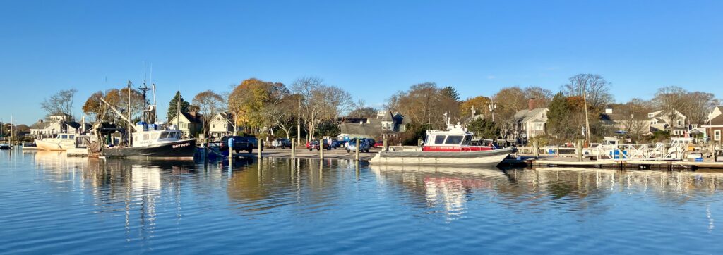 a body of water with boats and houses along it (MyCoast AI)