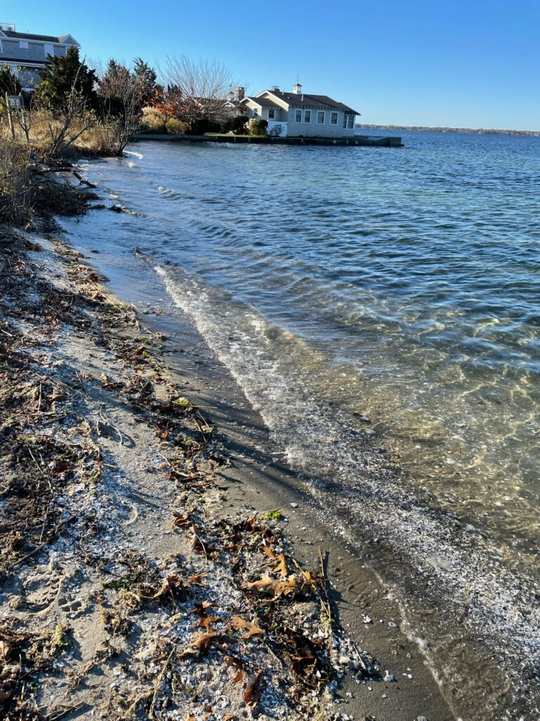 a beach with a house on the shore (MyCoast AI)