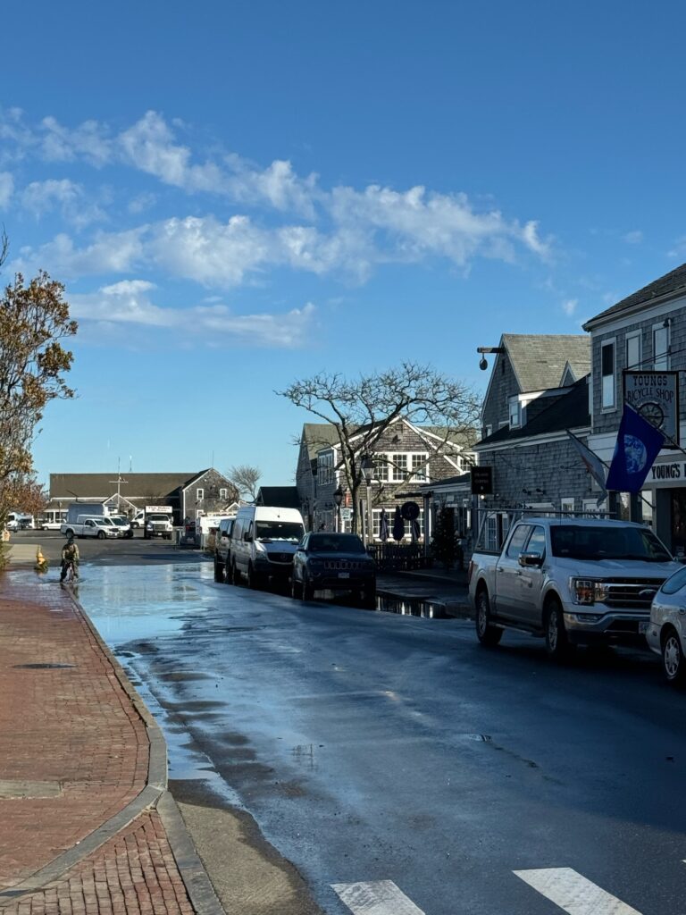 a street with cars parked along it (MyCoast AI)