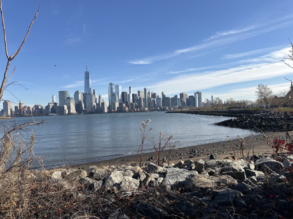 a city skyline across a body of water (MyCoast AI)