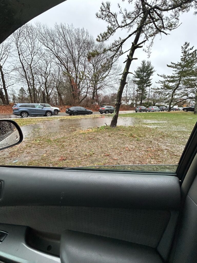 a view of a parking lot from inside a car (MyCoast AI)