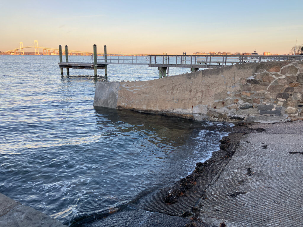 a dock over a body of water (MyCoast AI)