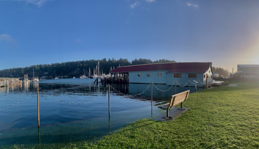 a house on a dock by a lake (MyCoast AI)