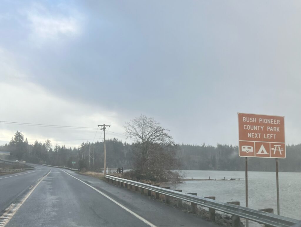 a road with a sign on it (MyCoast AI)