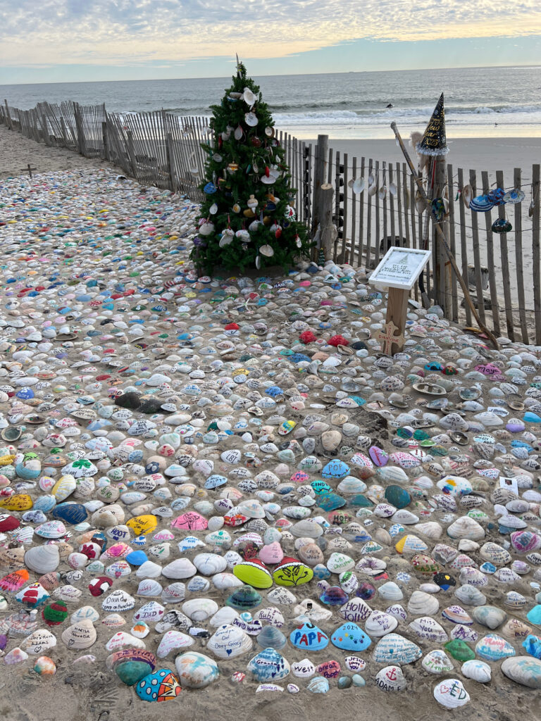 a tree surrounded by trash (MyCoast AI)