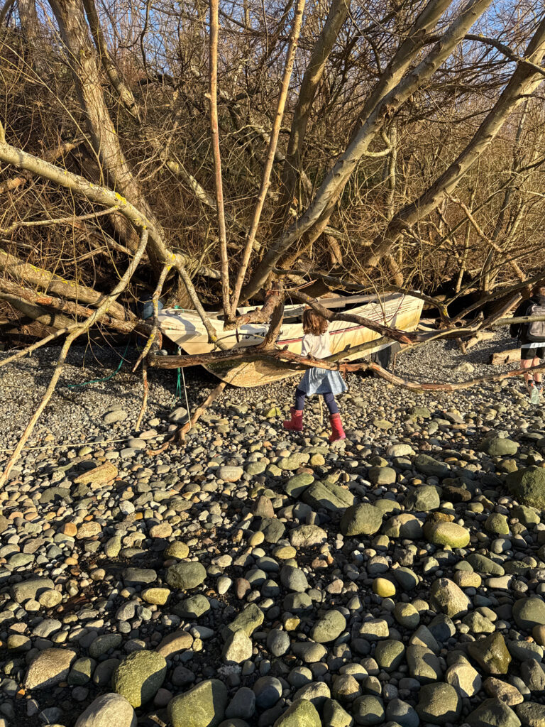 a person walking on a rocky path (MyCoast AI)
