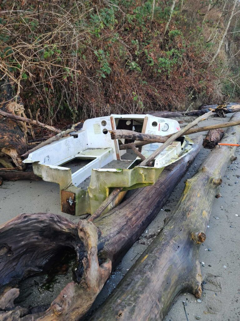 a broken down boat (MyCoast AI)