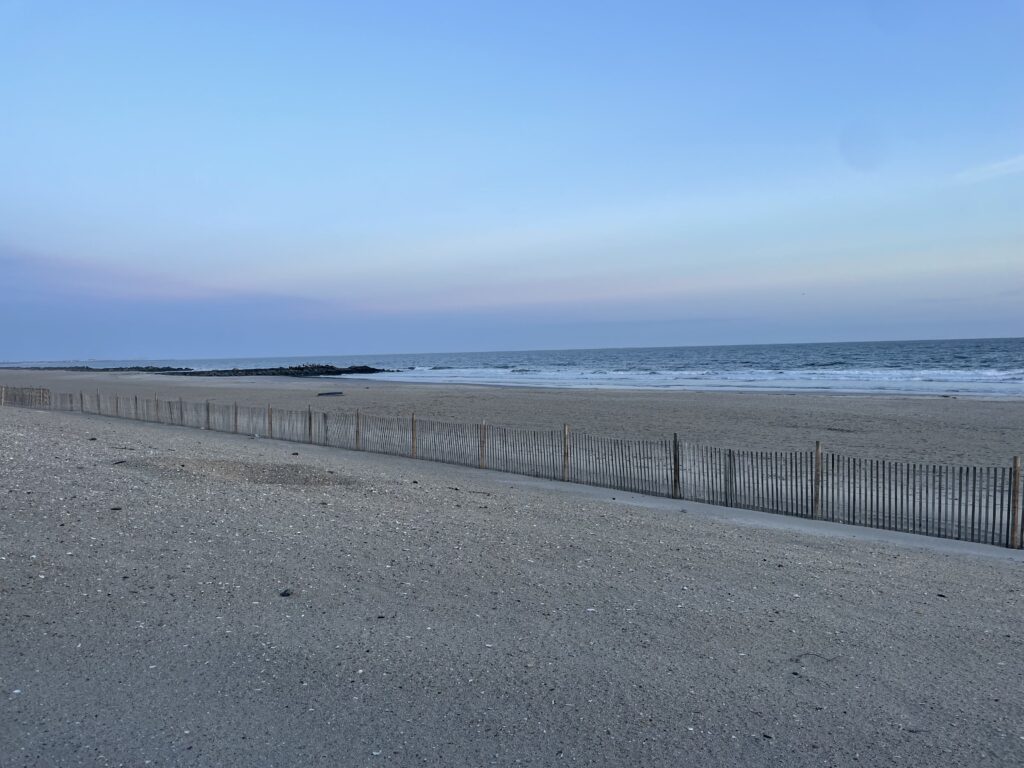 a beach with a fence (MyCoast AI)