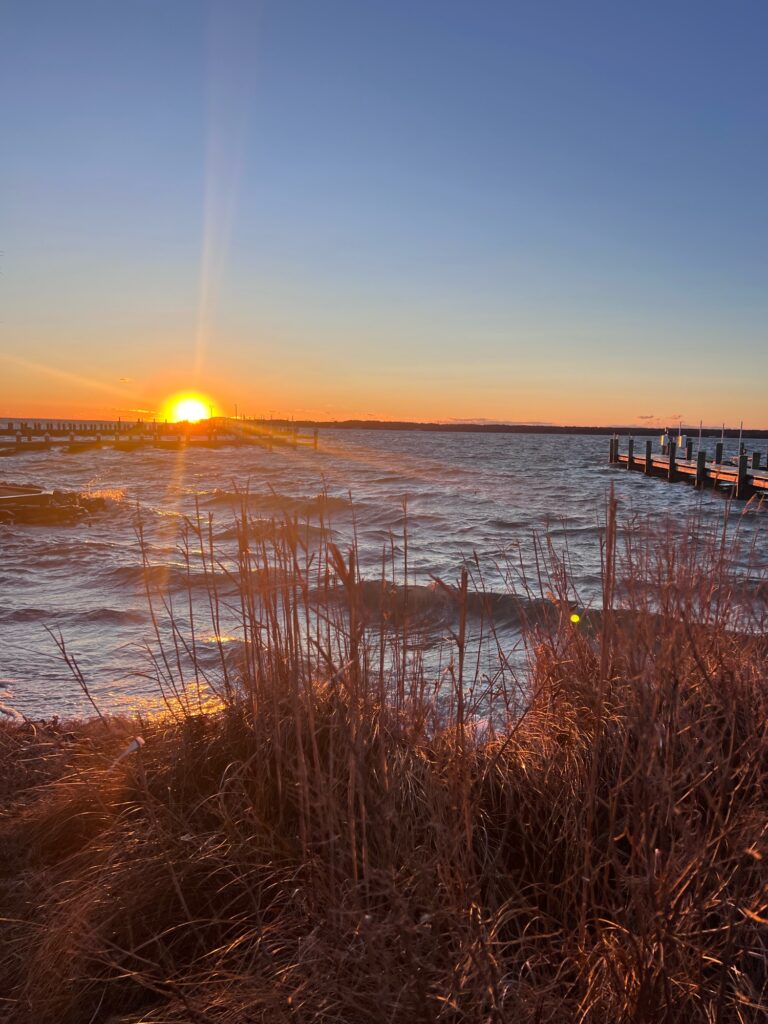 a sunset over a beach (MyCoast AI)