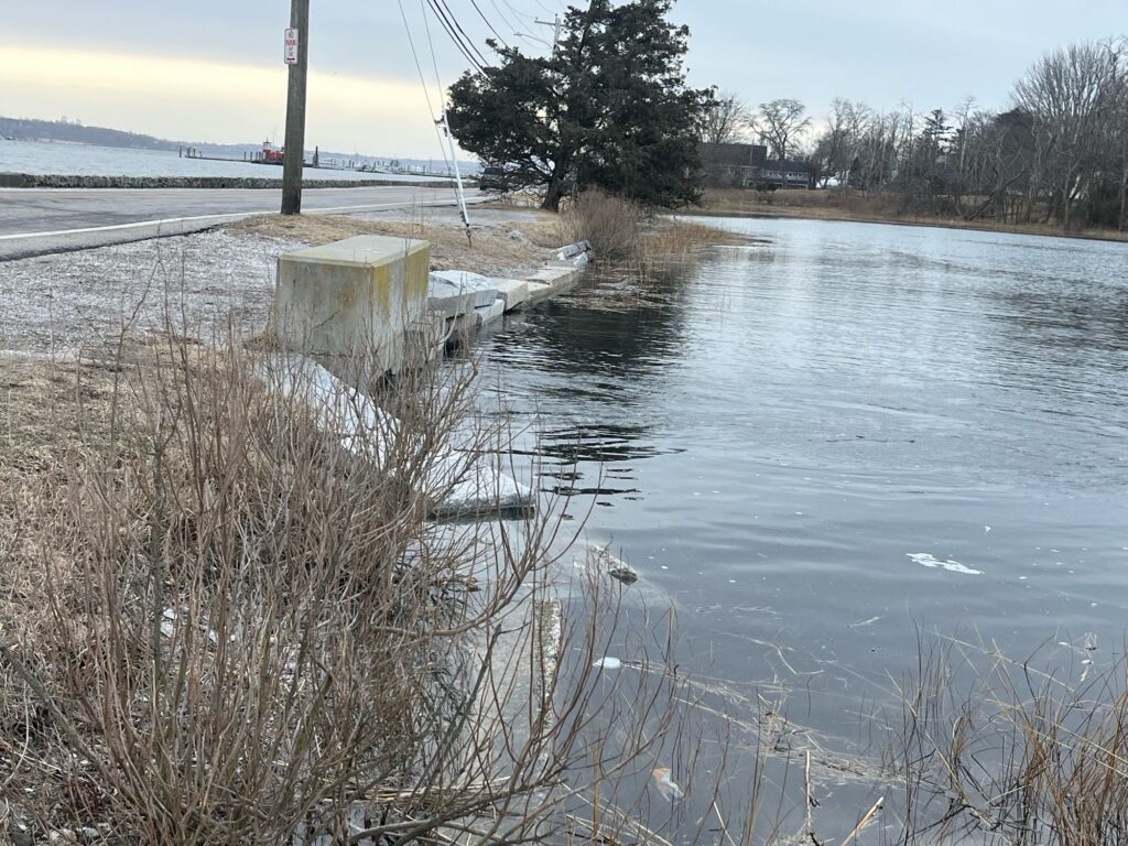 a body of water with snow on the side (MyCoast AI)