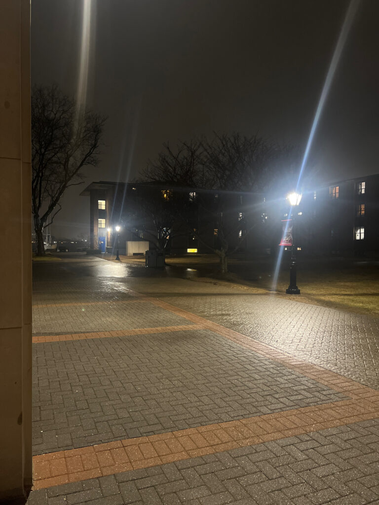 a street at night (MyCoast AI)