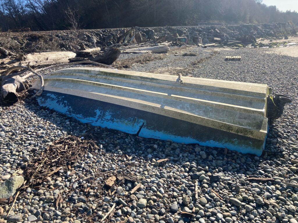 a bench in a rocky area (MyCoast AI)