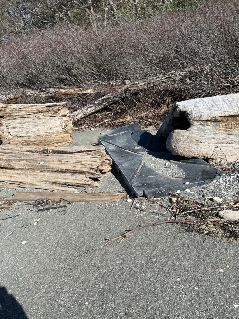 a broken piece of wood (MyCoast AI)