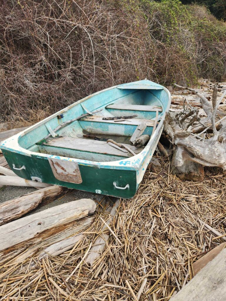 a boat on the ground (MyCoast AI)