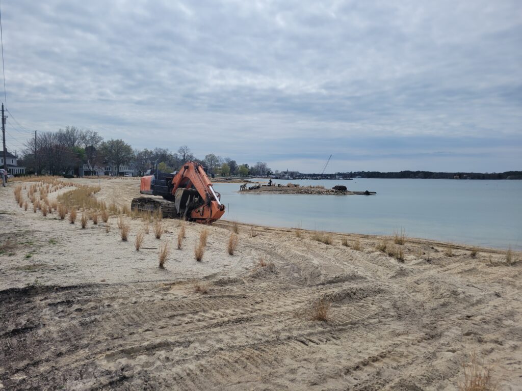 a tractor on a beach (MyCoast AI)