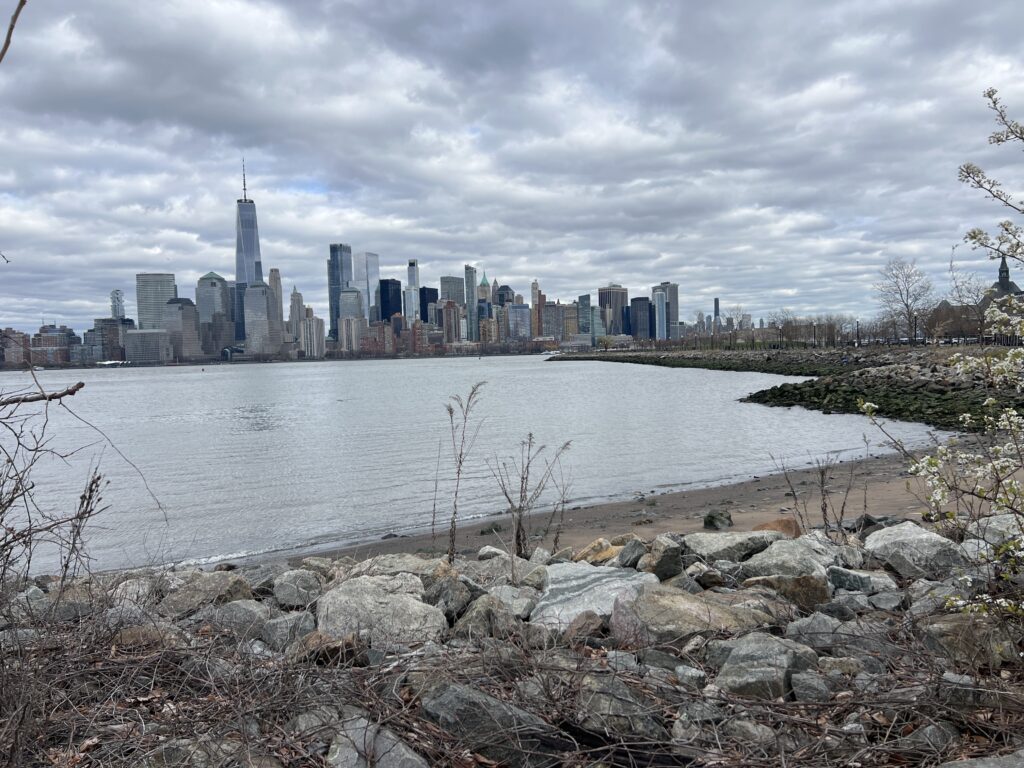 a city skyline across a body of water (MyCoast AI)