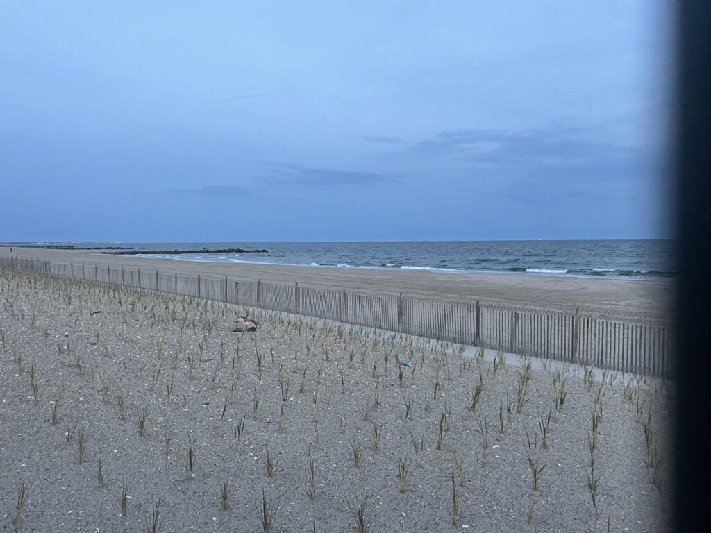 a beach with snow (MyCoast AI)