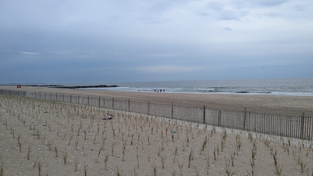a beach with a fence (MyCoast AI)