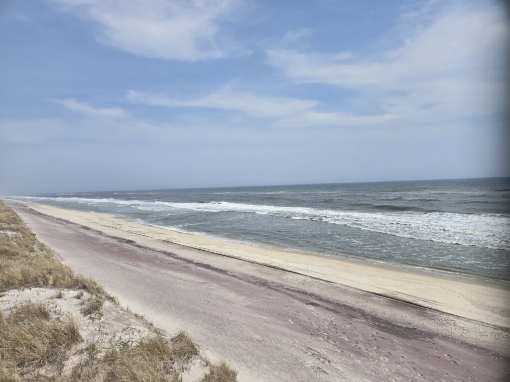a beach with waves crashing on it (MyCoast AI)