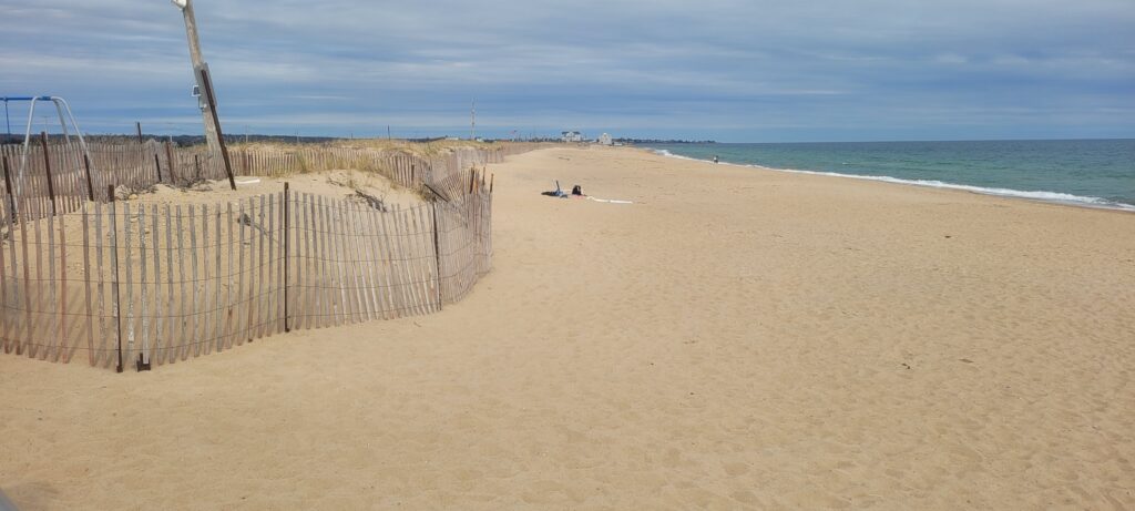 a fence on a beach (MyCoast AI)
