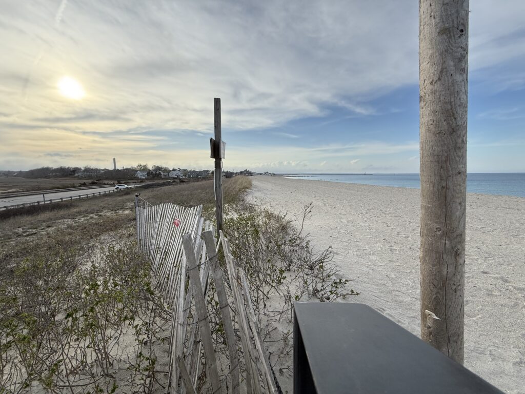 a fence and a beach (MyCoast AI)