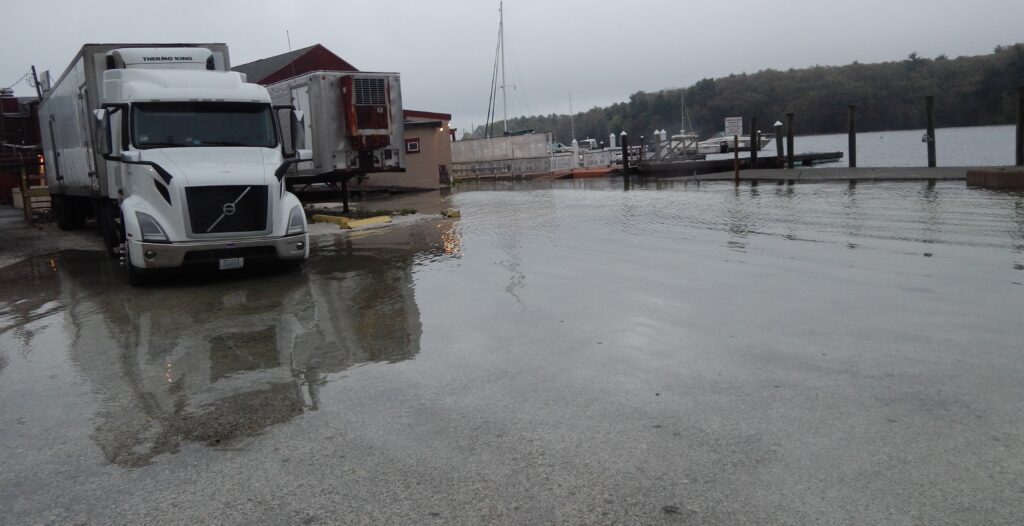 a truck parked in a flooded area (MyCoast AI)