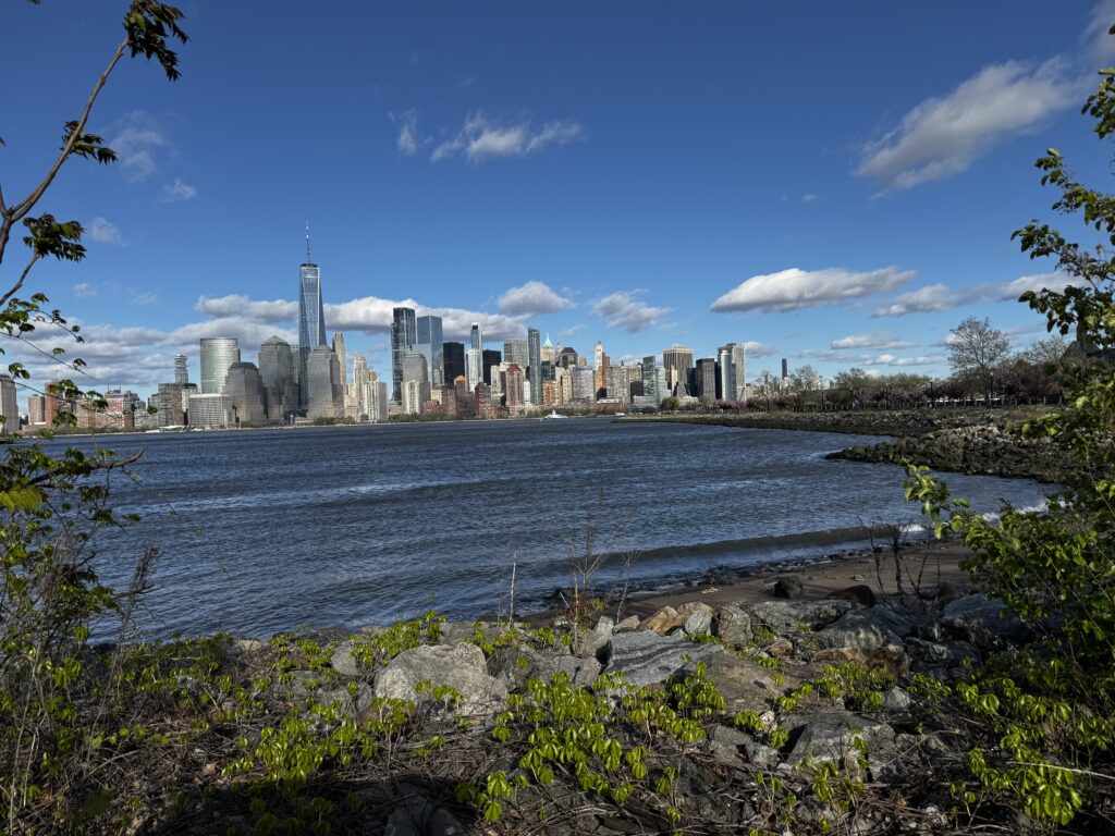 a city skyline across a body of water (MyCoast AI)