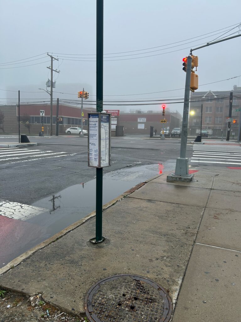 a street corner with a sign (MyCoast AI)