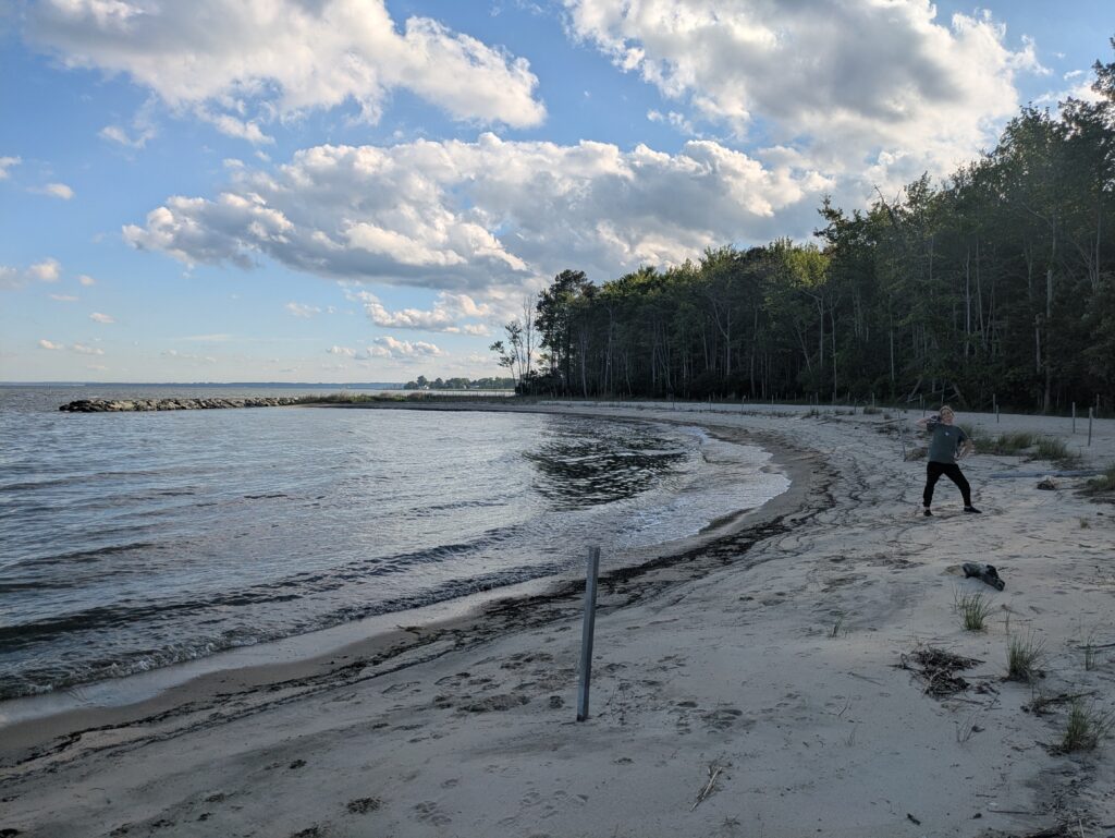 a person walking on a beach (MyCoast AI)