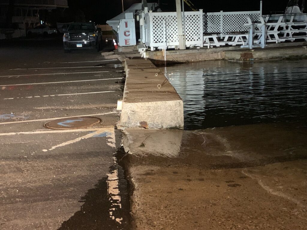 a flooded parking lot (MyCoast AI)
