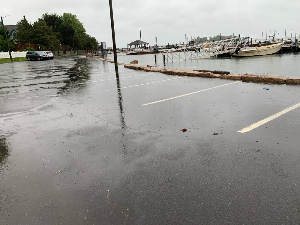 a flooded area with boats (MyCoast AI)