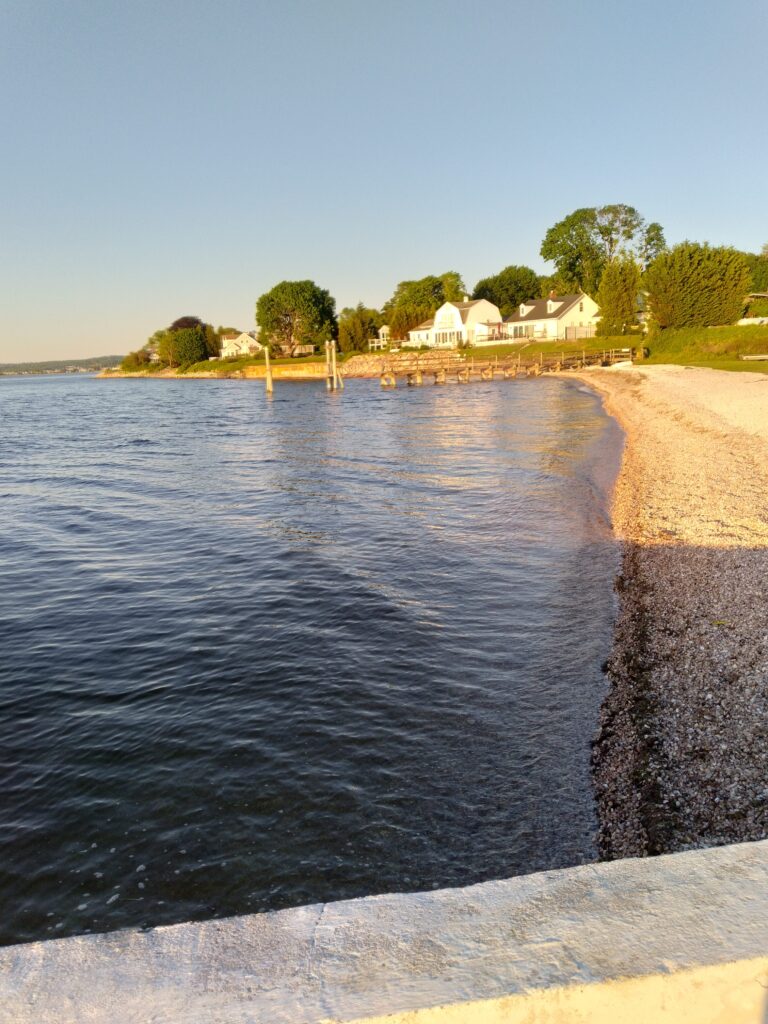 a body of water with houses along it (MyCoast AI)