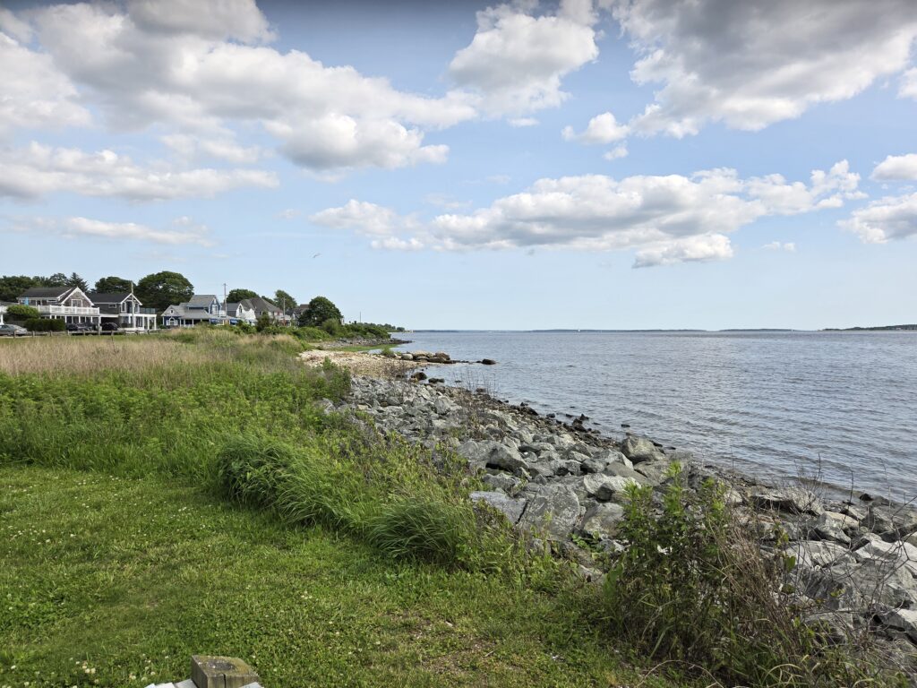 a body of water with houses along it (MyCoast AI)