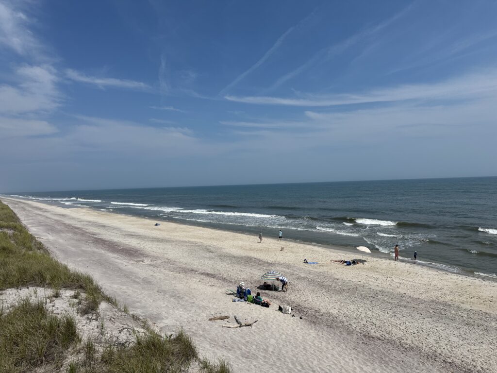 people on a beach (MyCoast AI)