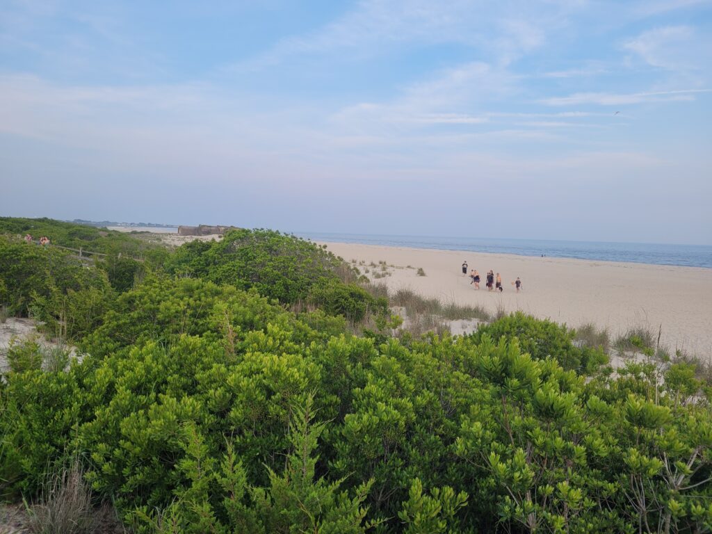 a group of people walking on a beach (MyCoast AI)